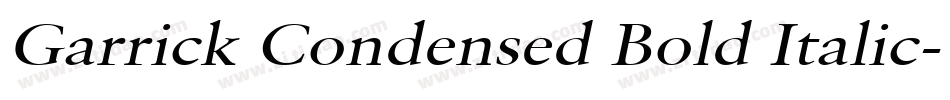 Garrick Condensed Bold Italic字体转换